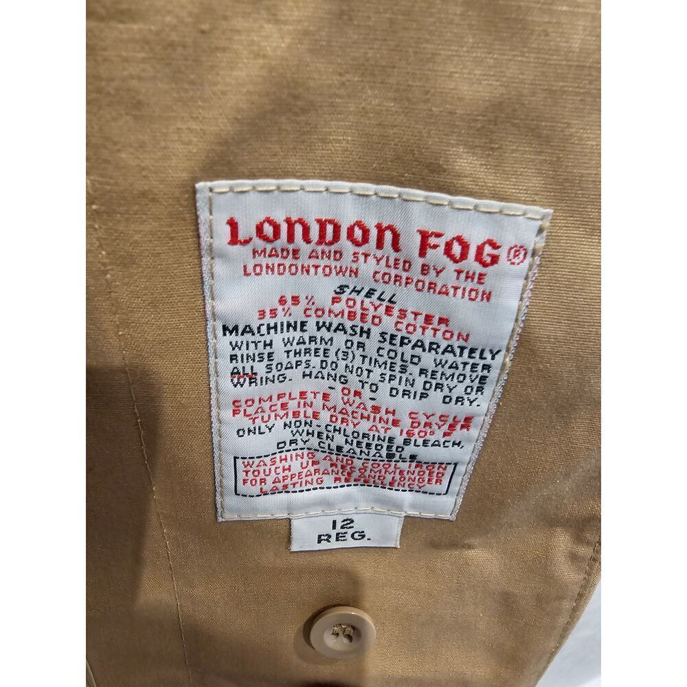 Vintage London Fog Trench Coat sz 12 - Picture 3 of 5